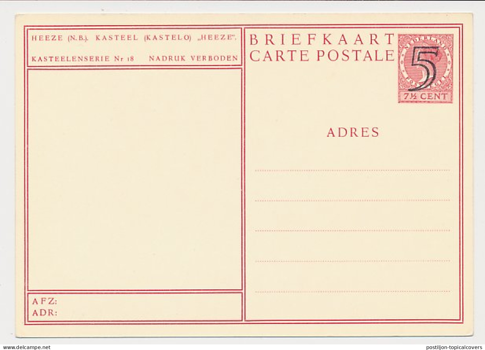 Briefkaart G. 286 R - Ganzsachen