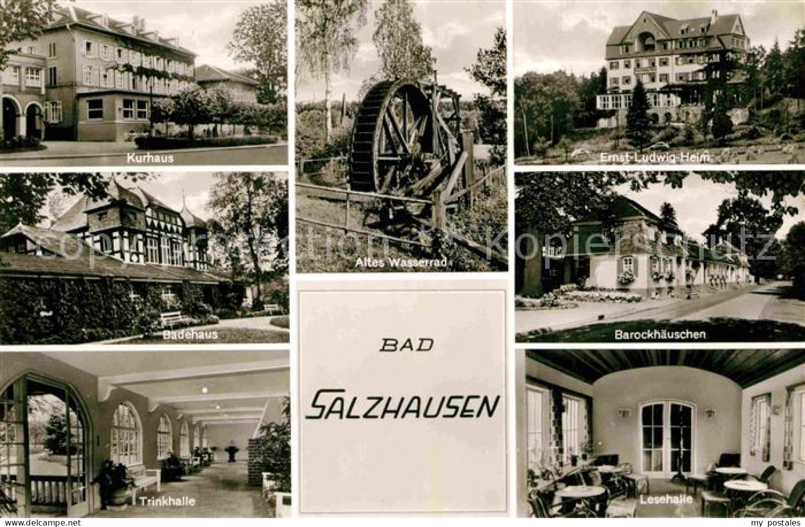 72842206 Salzhausen Bad Badehaus Trinkhalle Kurhaus Wasserrad Salzhausen Bad - Sonstige & Ohne Zuordnung