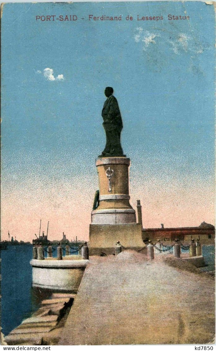 Port Said - Monument To Lesseps - Port Said