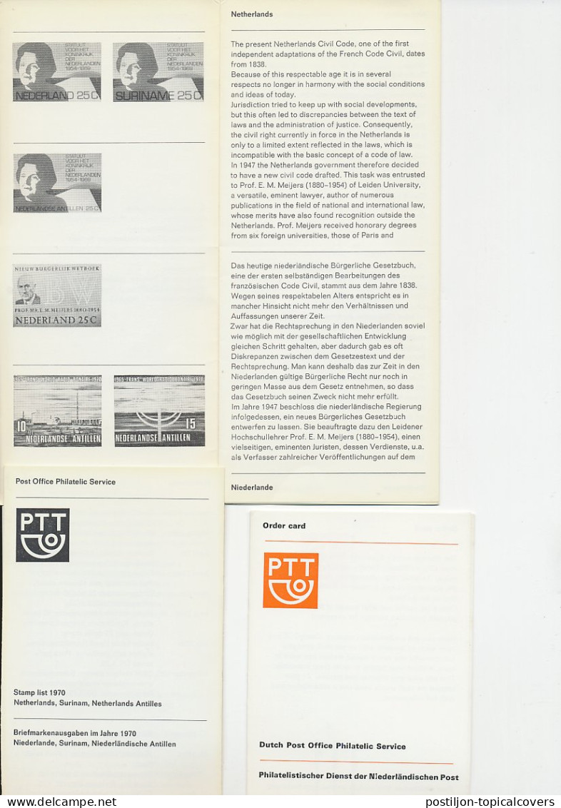 PTT Intro.folder ( Engels / Duits ) Em. Statuut 1969 + Andere  - Ohne Zuordnung