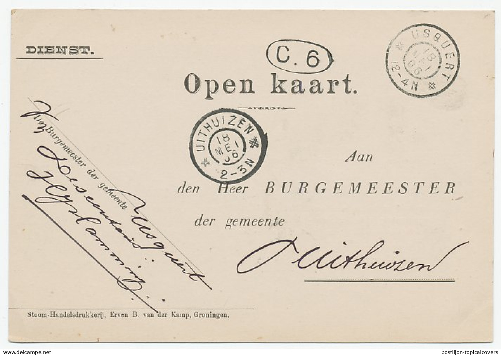 Grootrondstempel Usquert 1906 - Unclassified