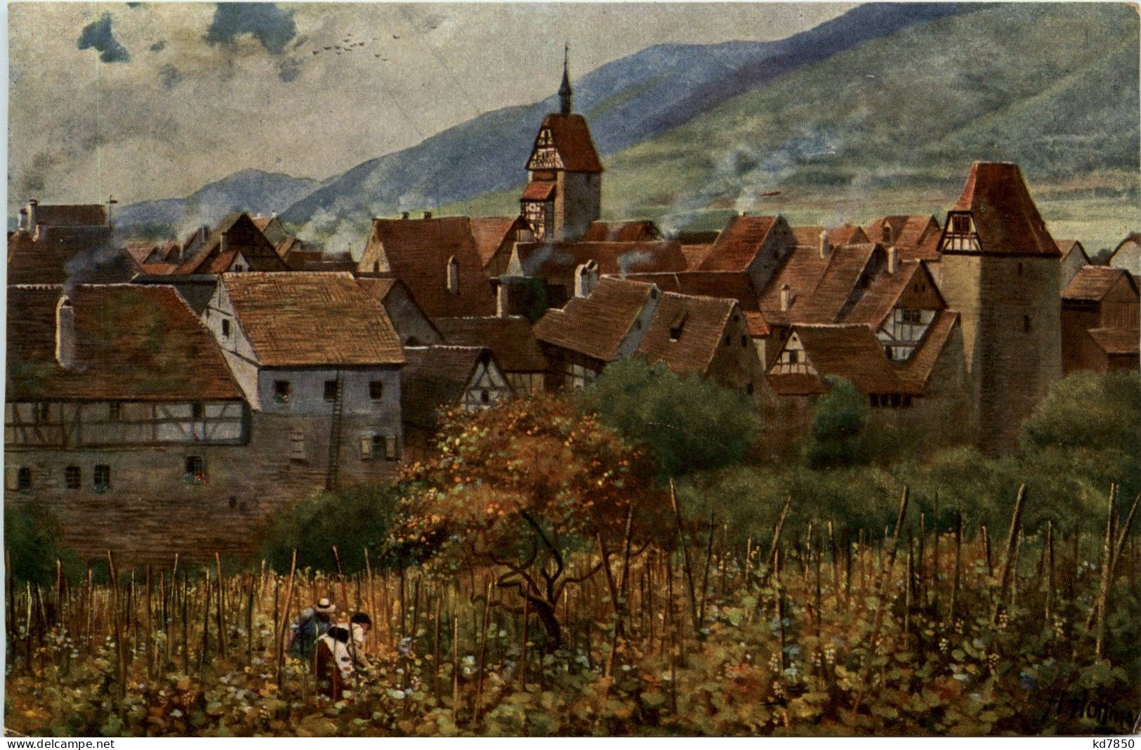 Reichenweier - Künstlerkarte H. Hoffmann - Riquewihr