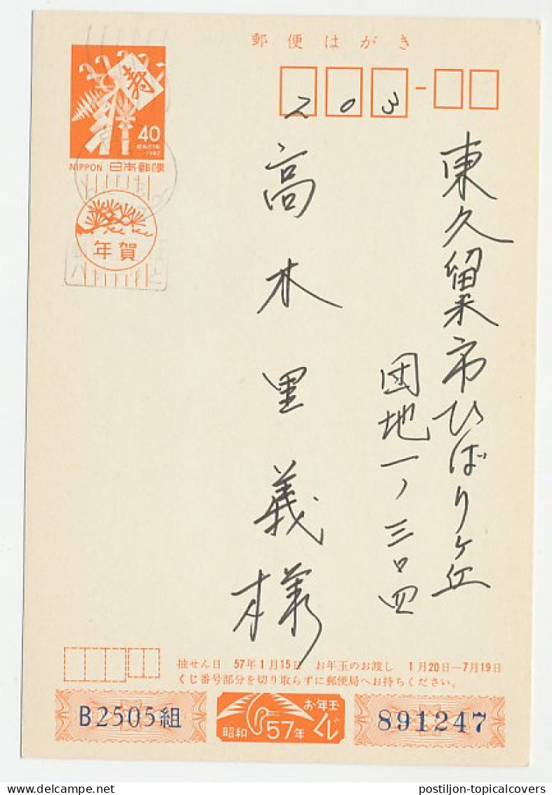 Postal Stationery Japan 1982 Dog - Andere & Zonder Classificatie