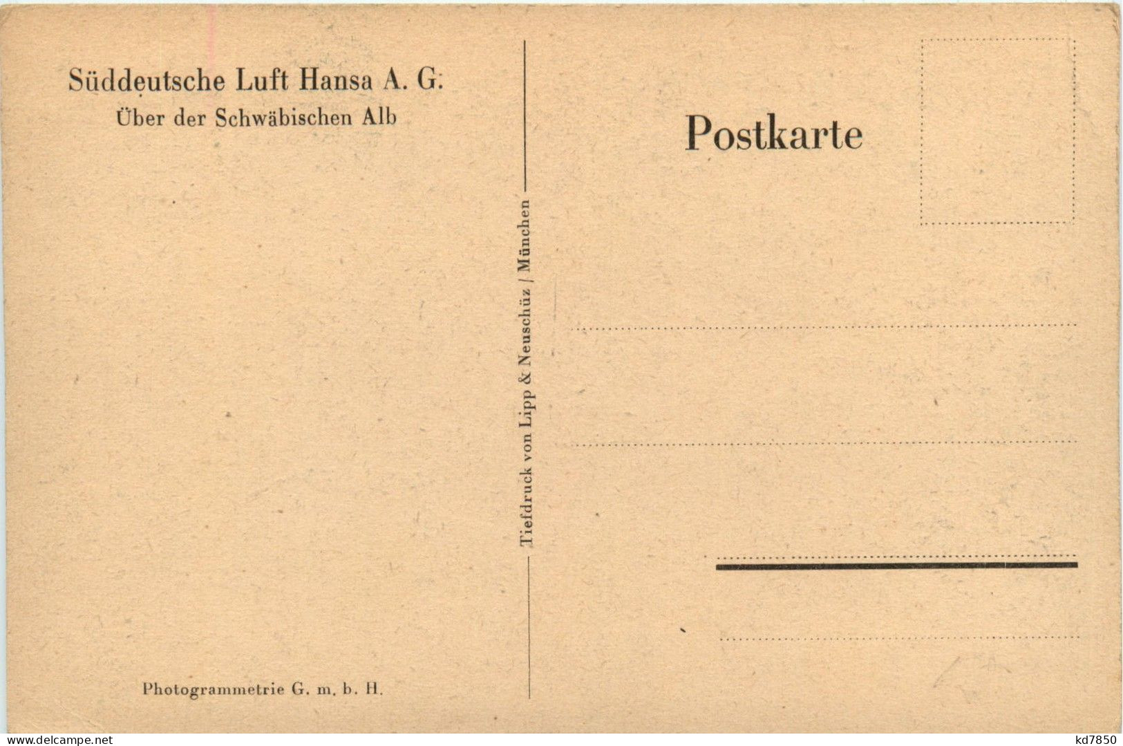 Süddeutsche Lufthansa AG - Über Der Schwäbischen Alb - Autres & Non Classés