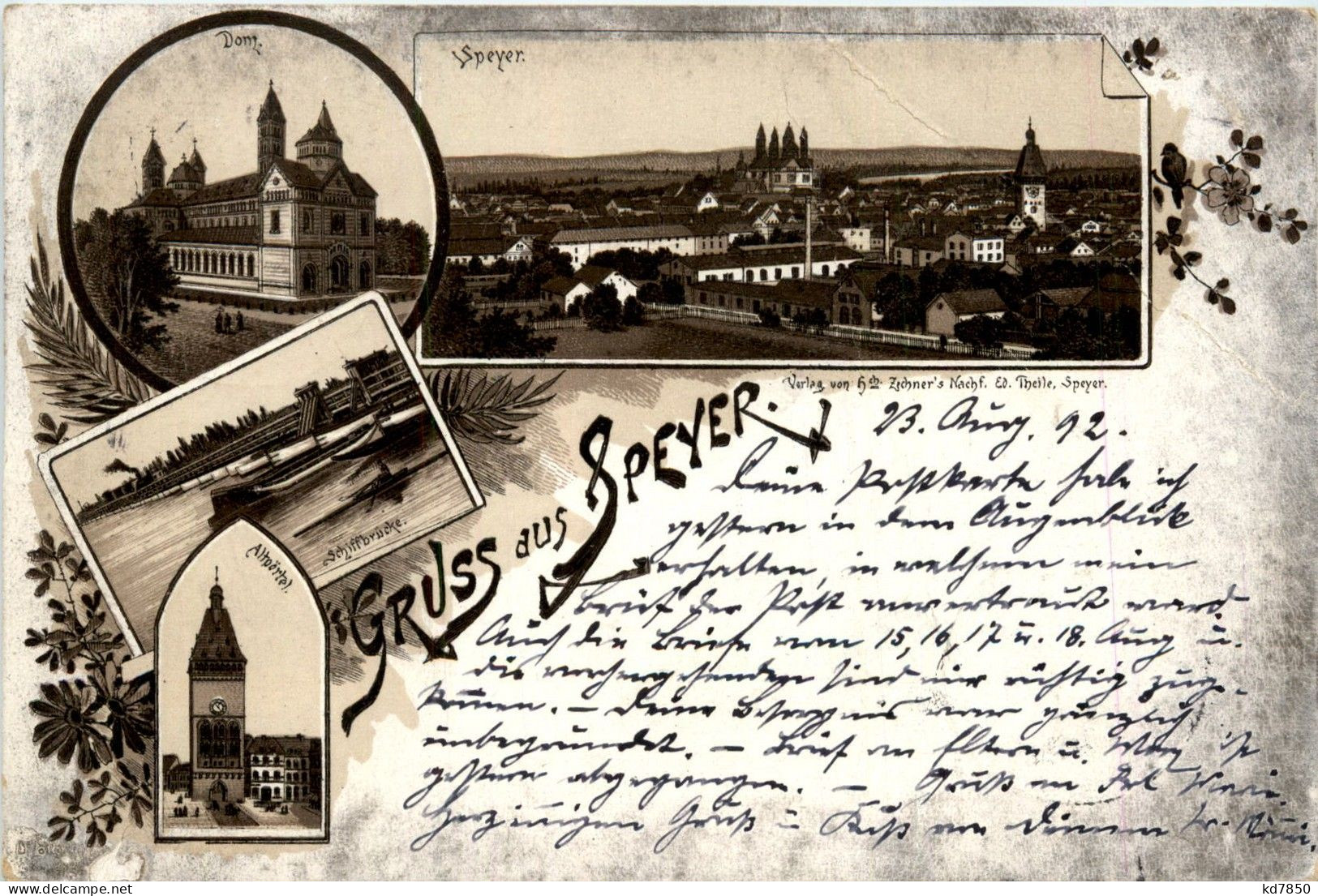 Gruss Aus Speyer - Litho Vorläufer 1892 !!! - Speyer