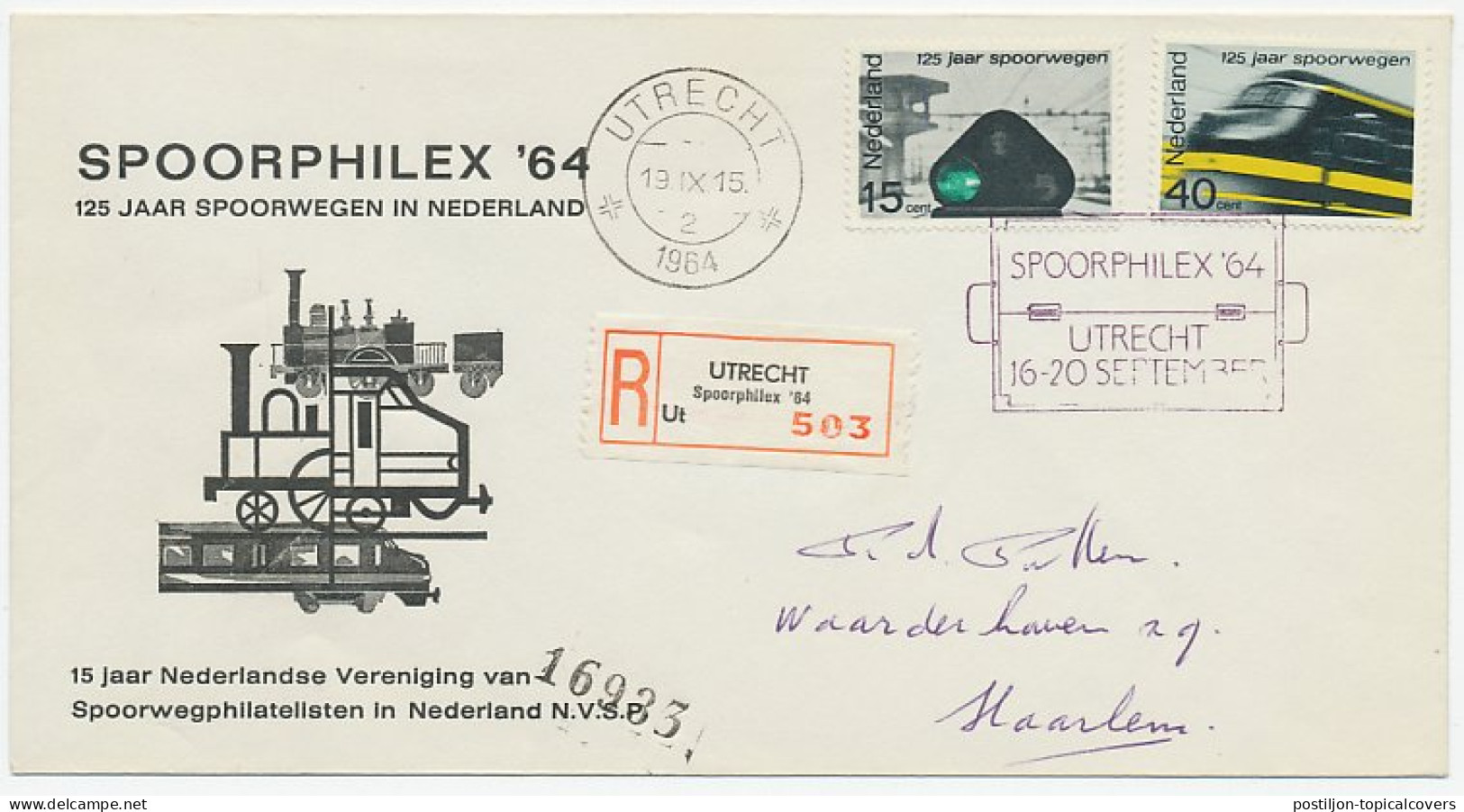 Aangetekend Utrecht 1964 - Spoorphilex - Non Classificati