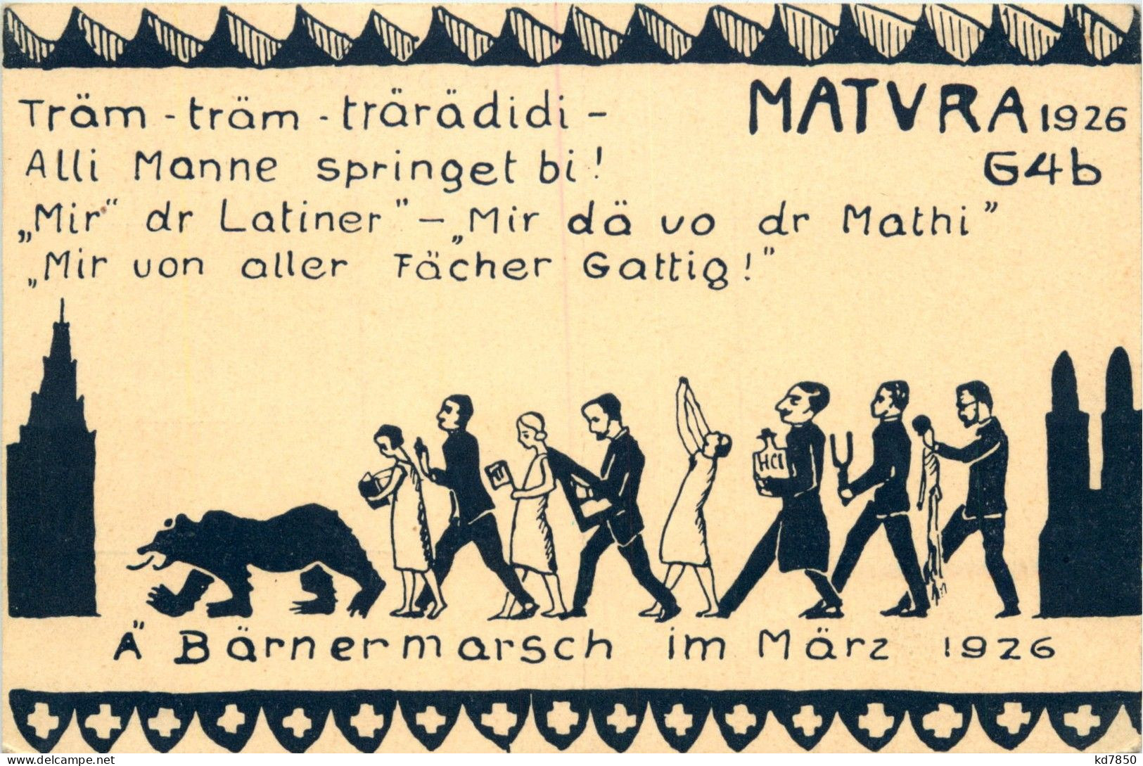 Bern - Bärnermarsch Matura 1926 - Bern