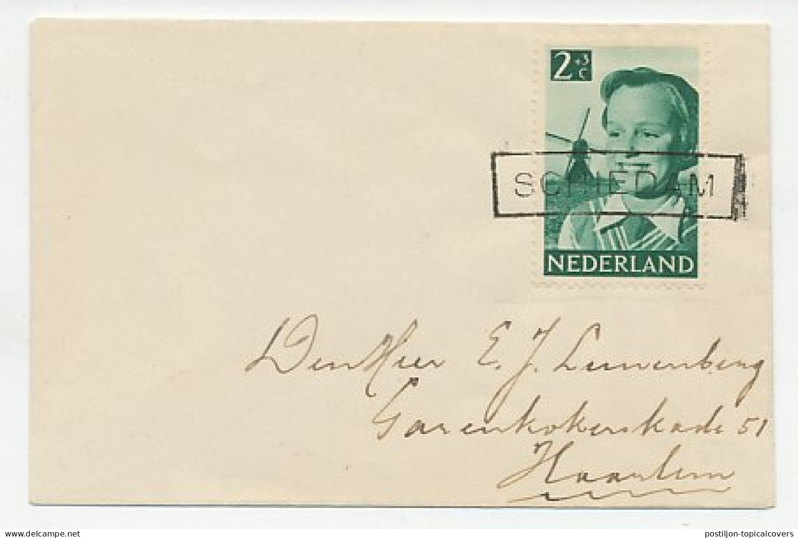Em. Kind 1951 - Nieuwjaarsstempel Schiedam - Unclassified