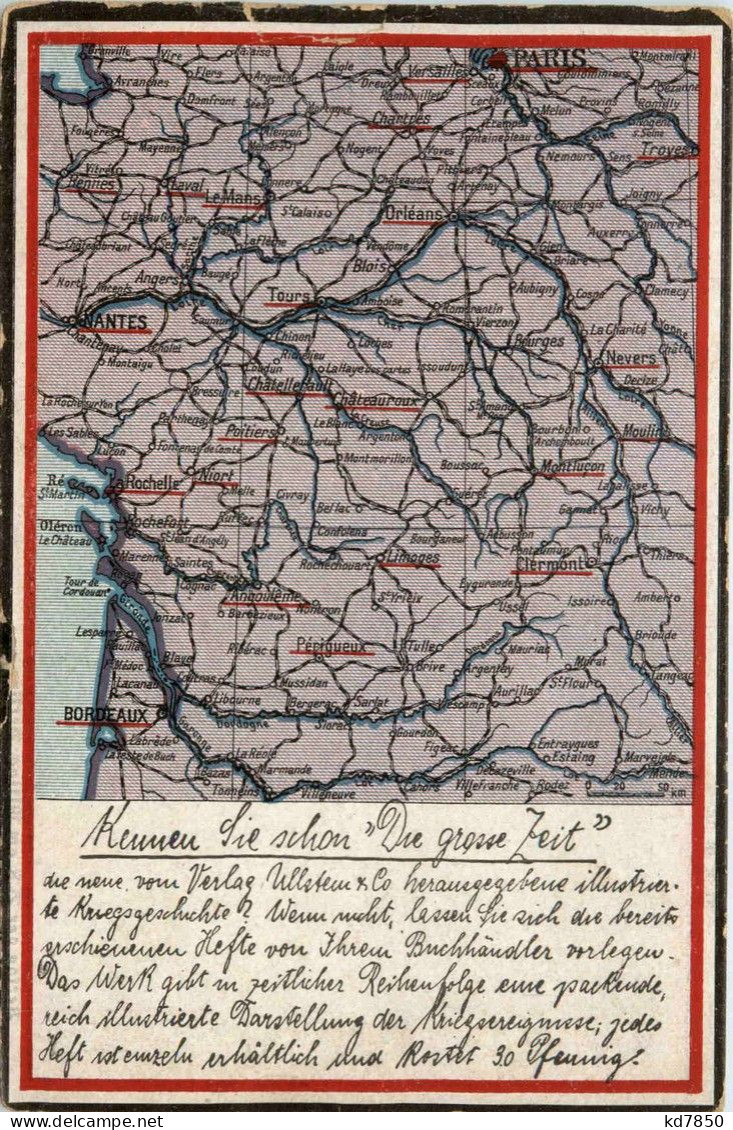 Kriegskarte - Map - Weltkrieg 1914-18