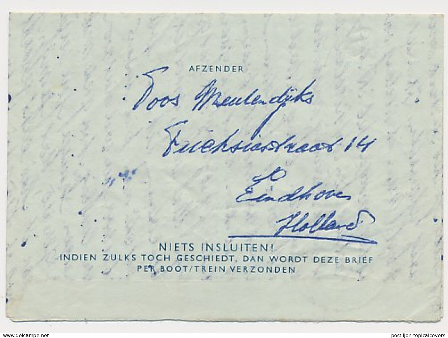 Luchtpostblad G. 6 Eindhoven - Ringwood Australie 1953 - Interi Postali
