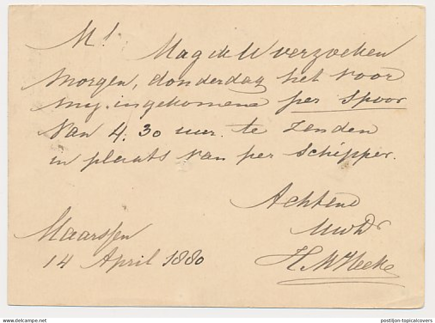 Kleinrondstempel Maarssen 1880 - Non Classificati