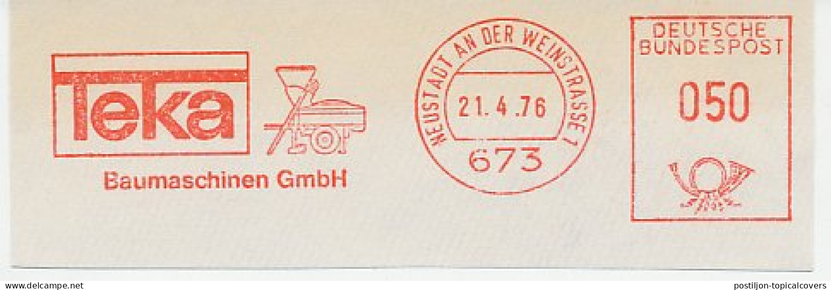 Meter Cut Germany 1976 Cement - Concrete - Sonstige & Ohne Zuordnung