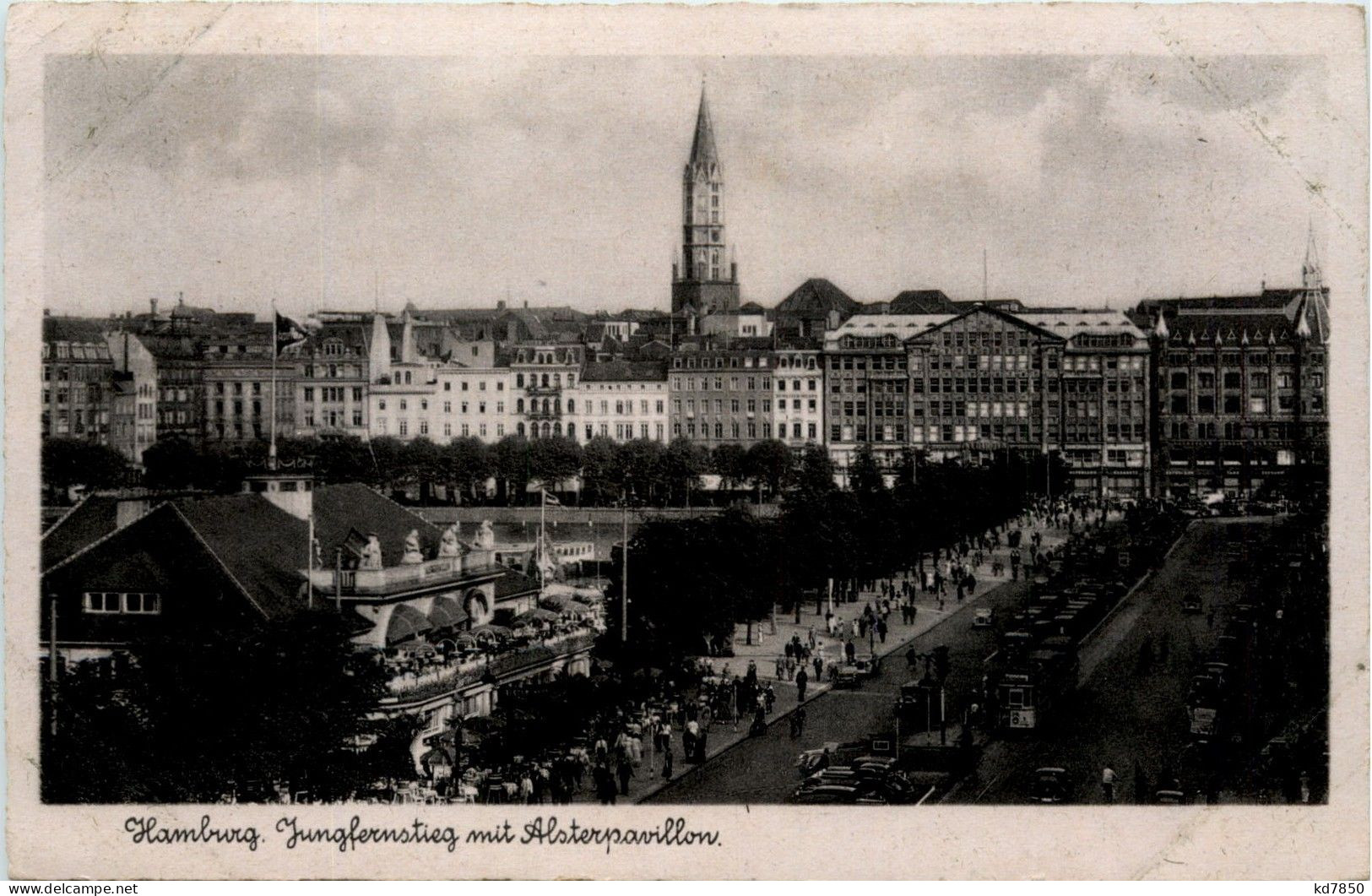 Hamburg - Jungfernstieg Mit Alsterpavillon - Andere & Zonder Classificatie