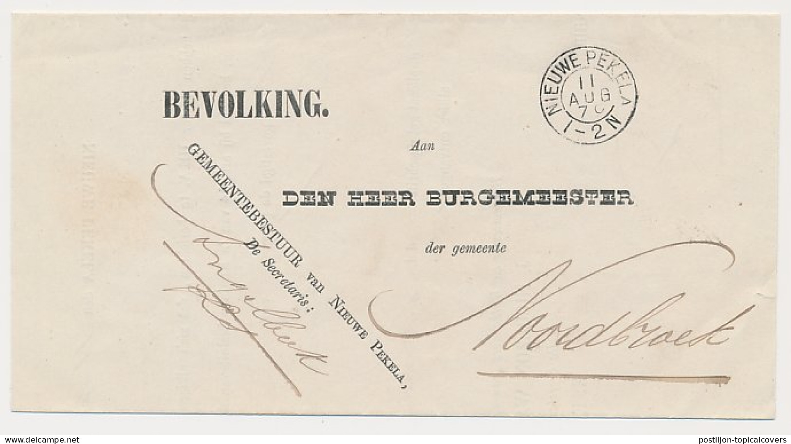Kleinrondstempel Nieuwe Pekela 1879 - Unclassified