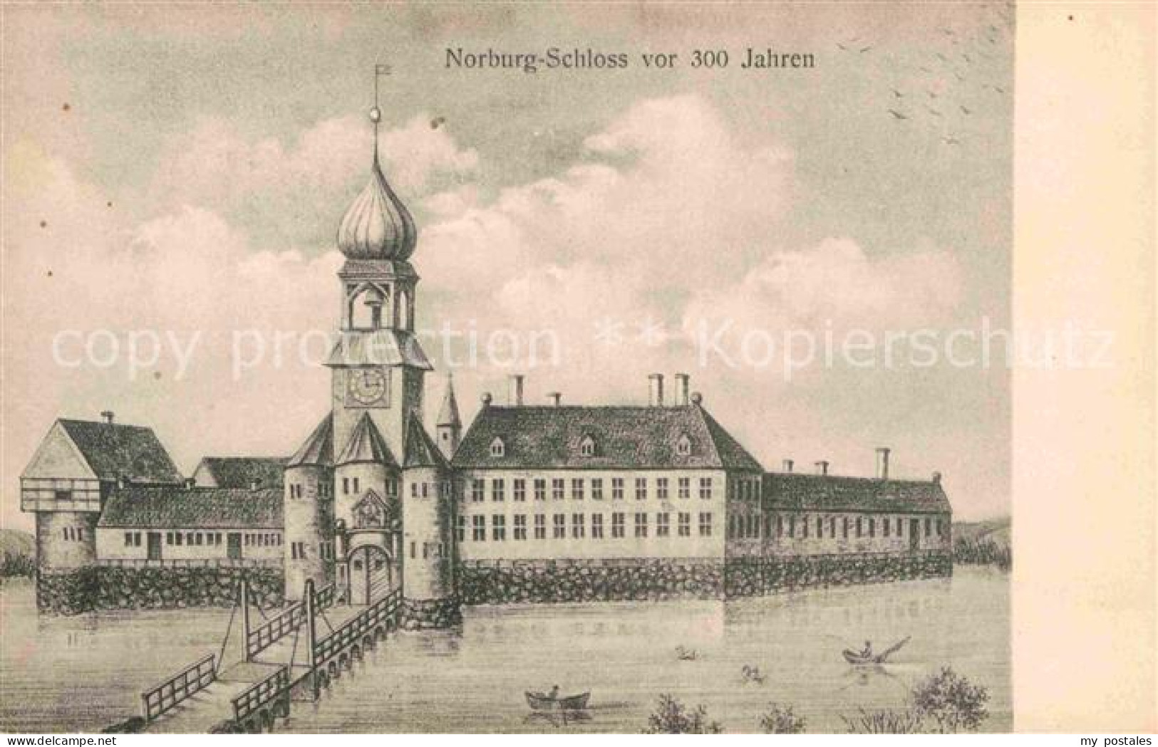 72842091 Norburg Schloss Vor 300 Jahren Kuenstlerkarte Norburg - Danemark