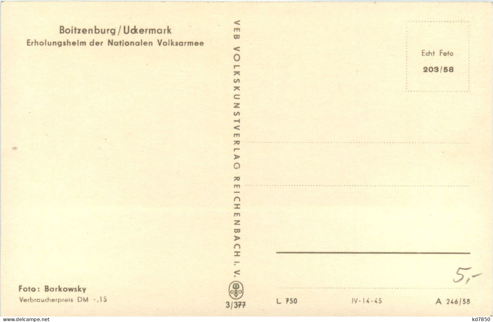 Boitzenburg/Uckermark, Erholungsheim Der Nationalen Volksarmee - Autres & Non Classés