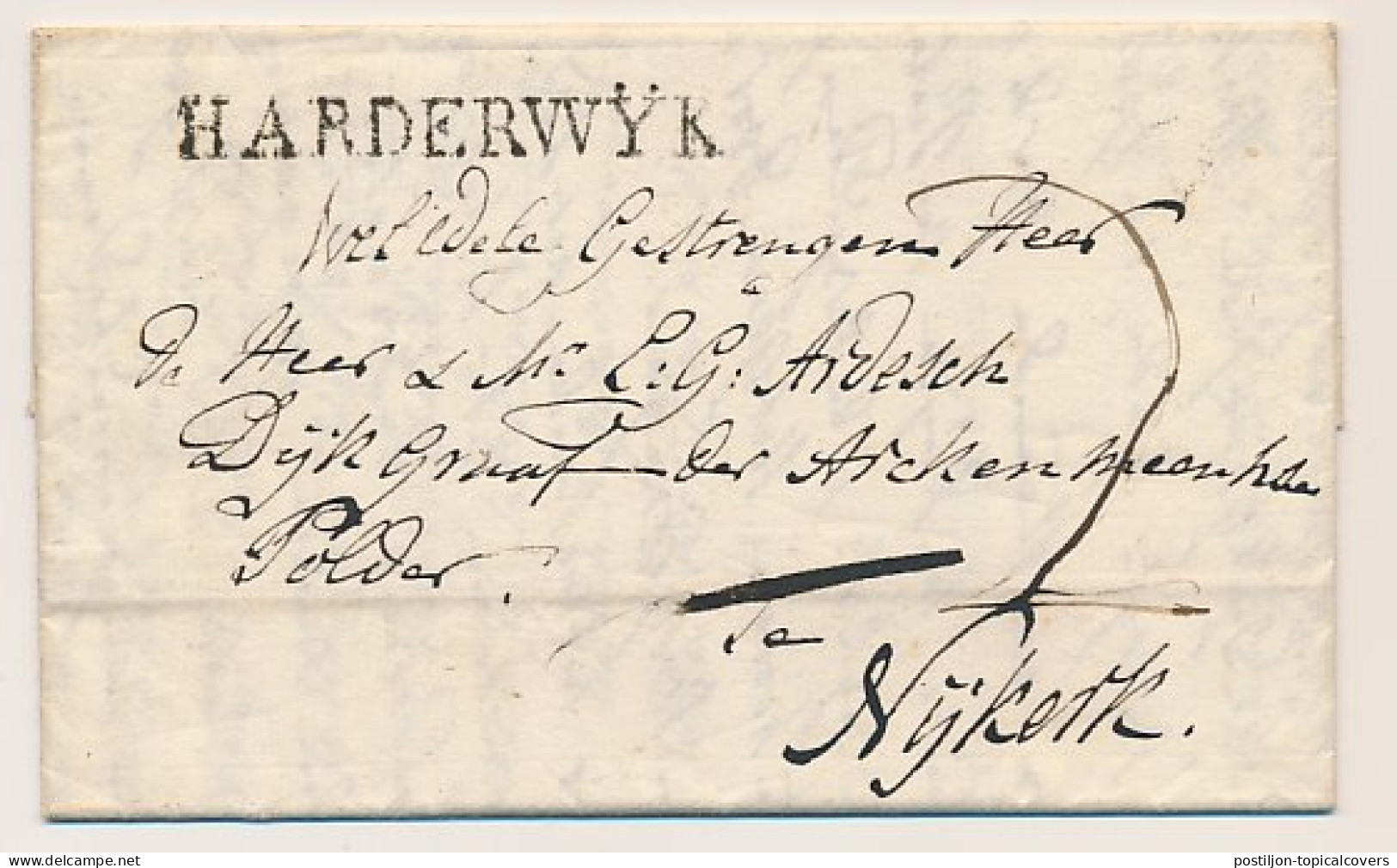 HARDERWYK - Nijkerk 1816 - Lakzegel - ...-1852 Prephilately