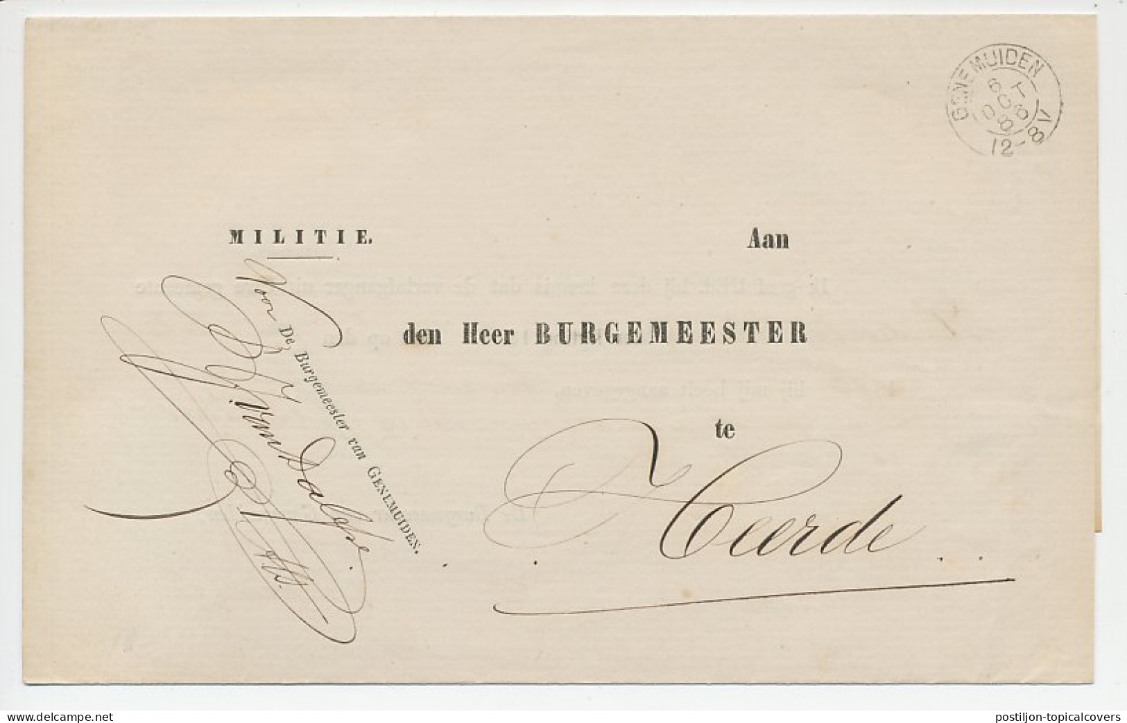 Kleinrondstempel Genemuiden 1886 - Unclassified