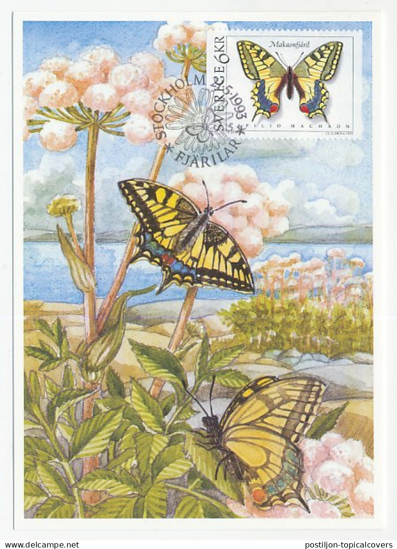 Maximum Card Sweden 1993 Butterfly  - Sonstige & Ohne Zuordnung