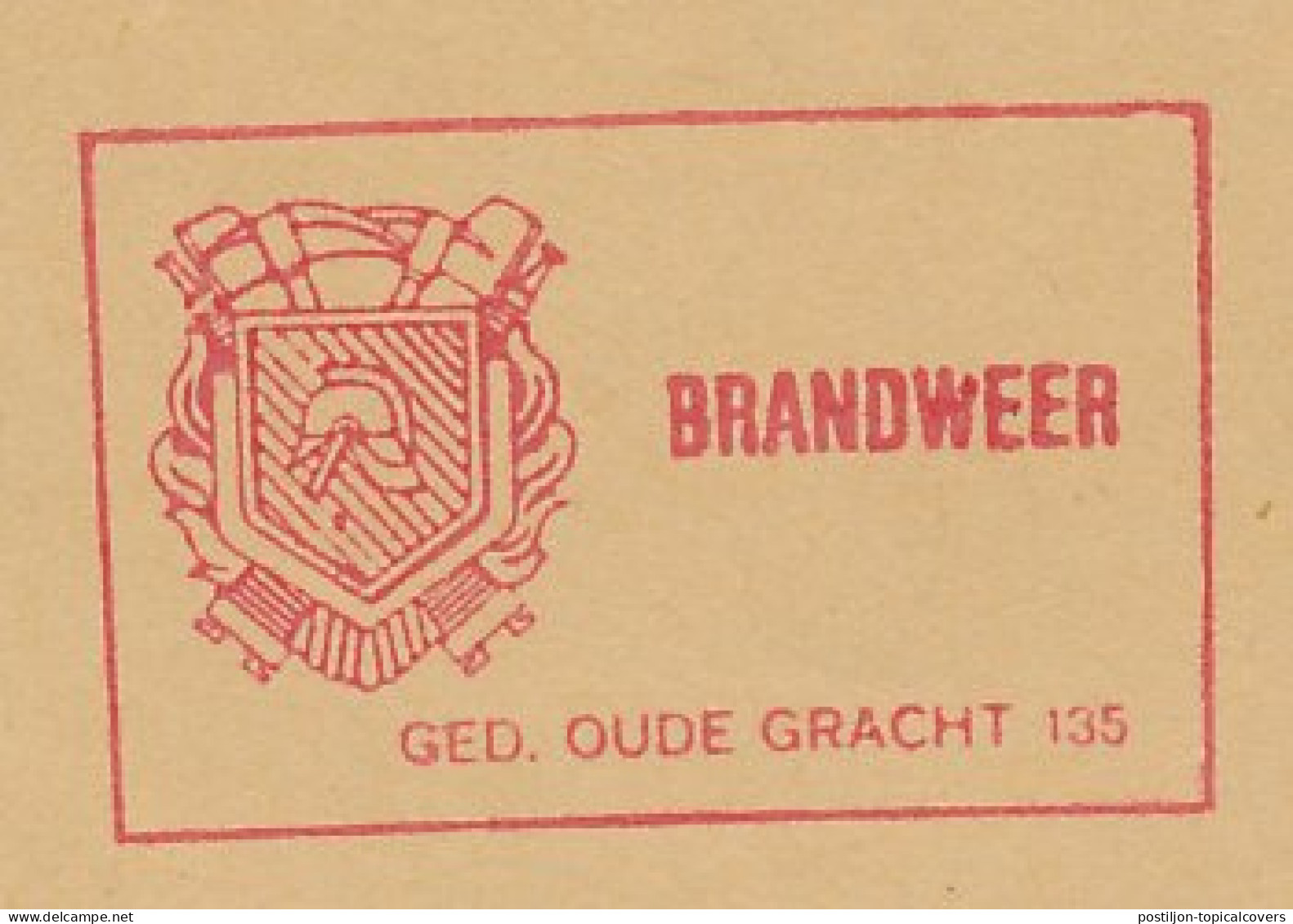 Meter Cover Netherlands 1966 Fire Brigade - Haarlem - Firemen