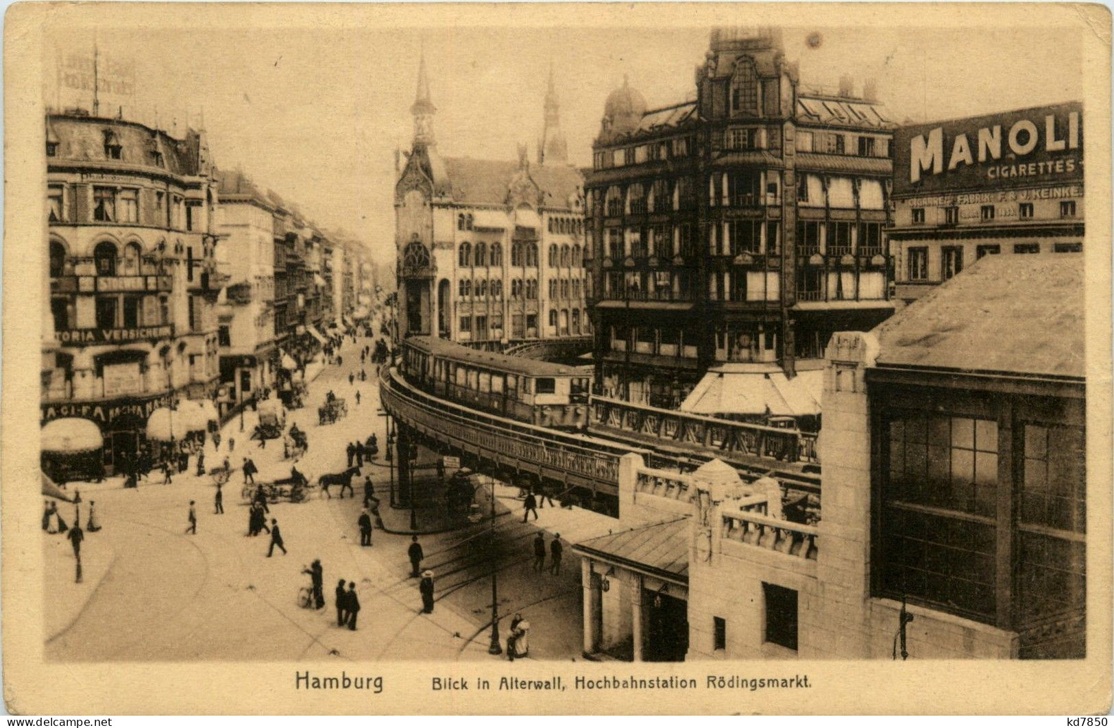 Hamburg - Blick In Alterwall, Hochbahnstation Rödingsmarkt - Autres & Non Classés