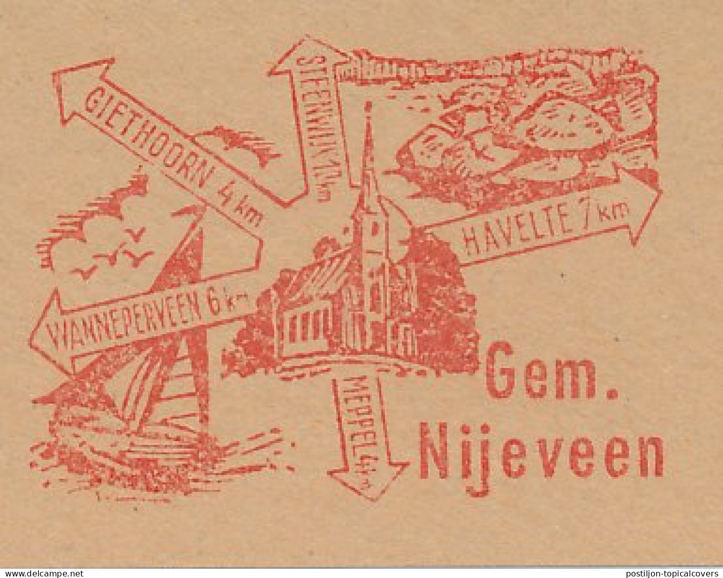 Meter Cut Netherlands 1985 Dolmen - Megalith - Church - Boat - Prehistorie