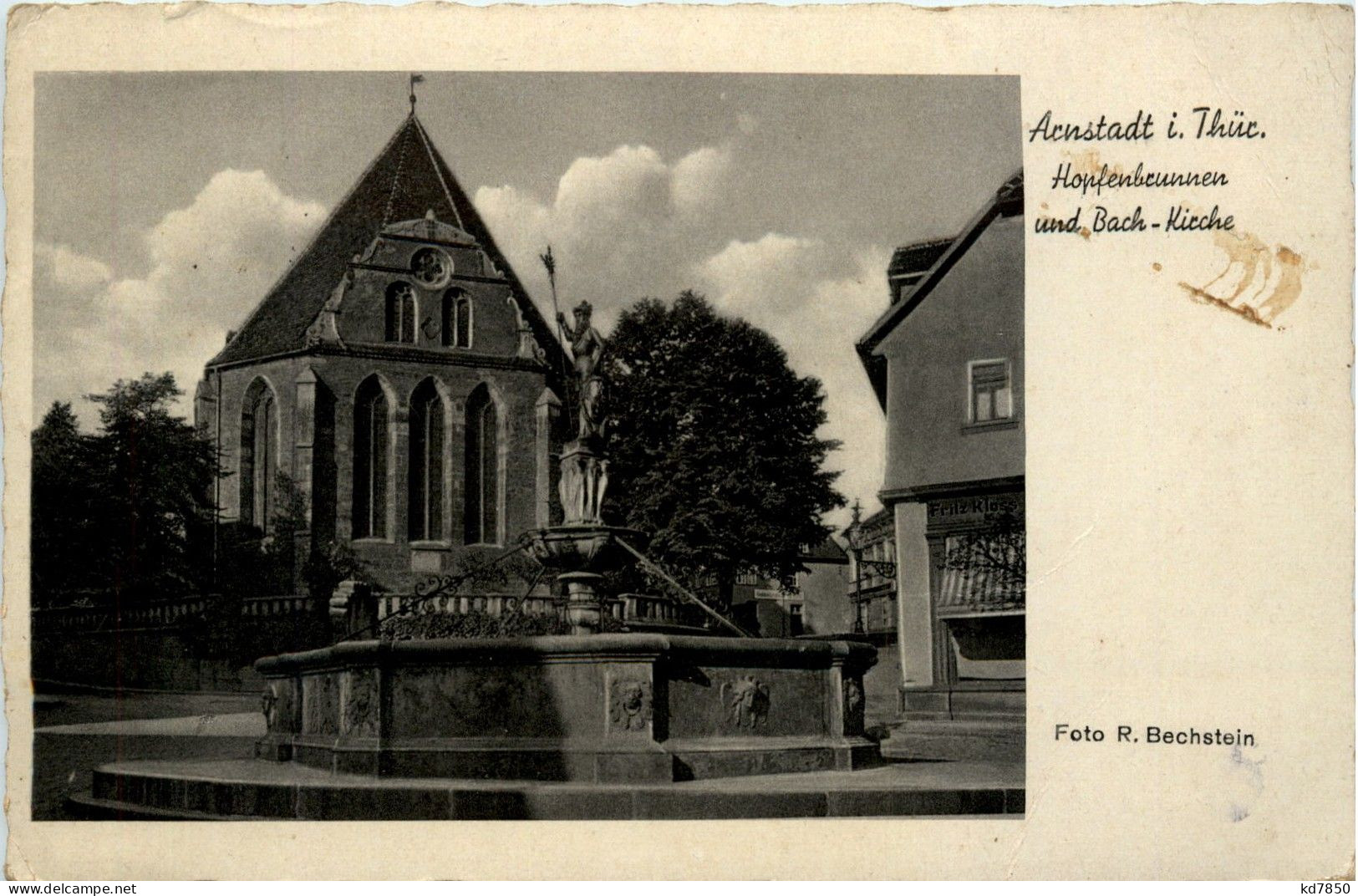 Arnstadt/Thür. - Hopfenbrunnen Und Bachkirche - Arnstadt