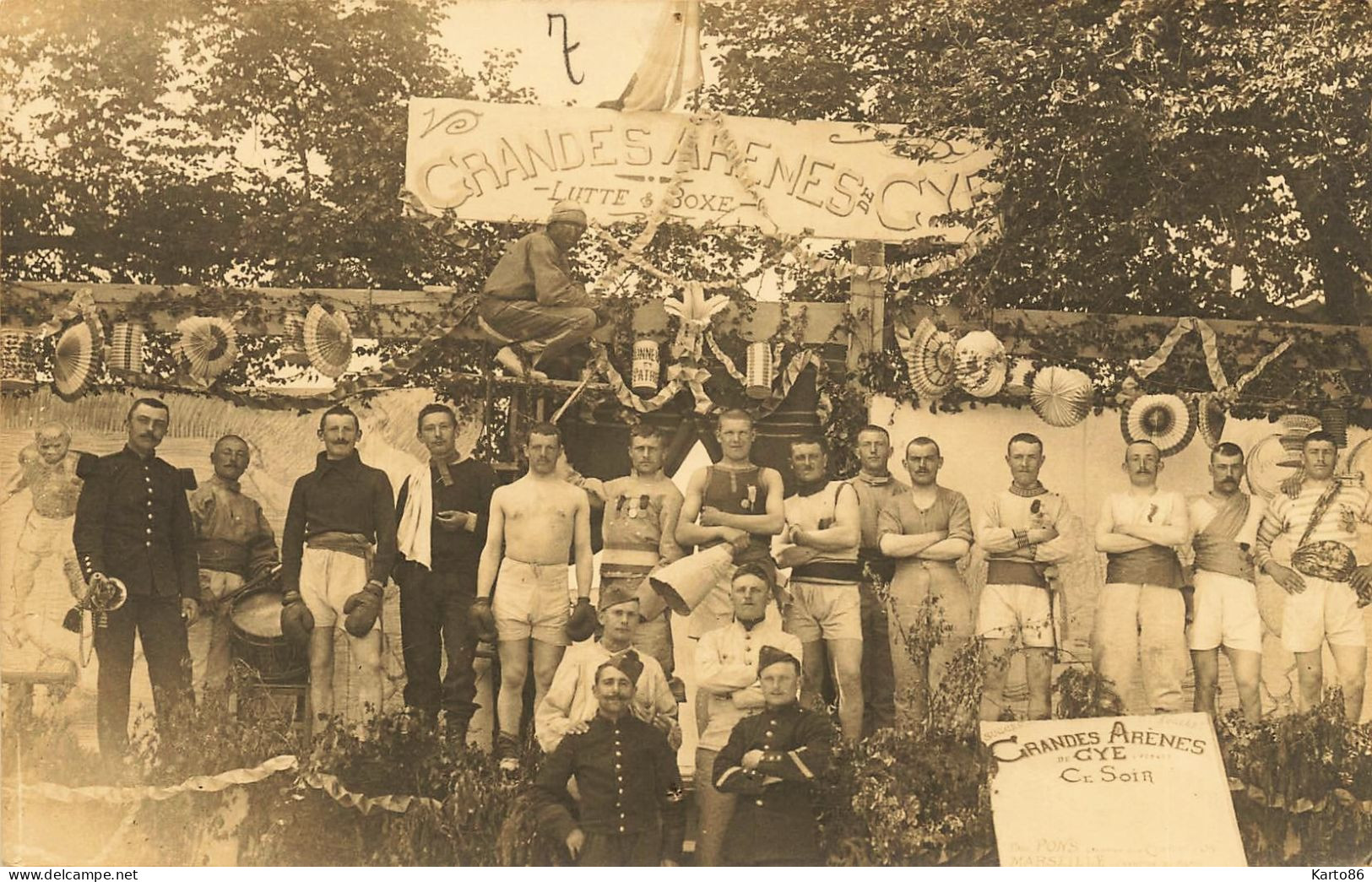 Gye * Carte Photo * Grandes Arènes , Lutte & Boxe * Lutteurs Lutteur Boxeurs Boxing Boxers Boxeurs - Andere & Zonder Classificatie