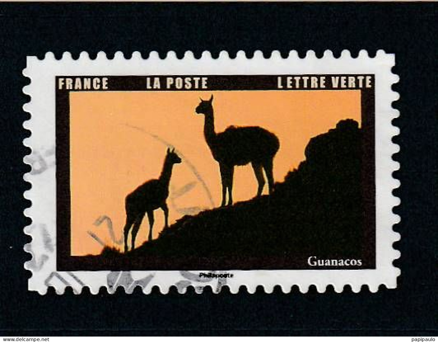 FRANCE  2022  Y&T 2106 Lettre Verte Oblitéré Oblitération Ronde - Used Stamps