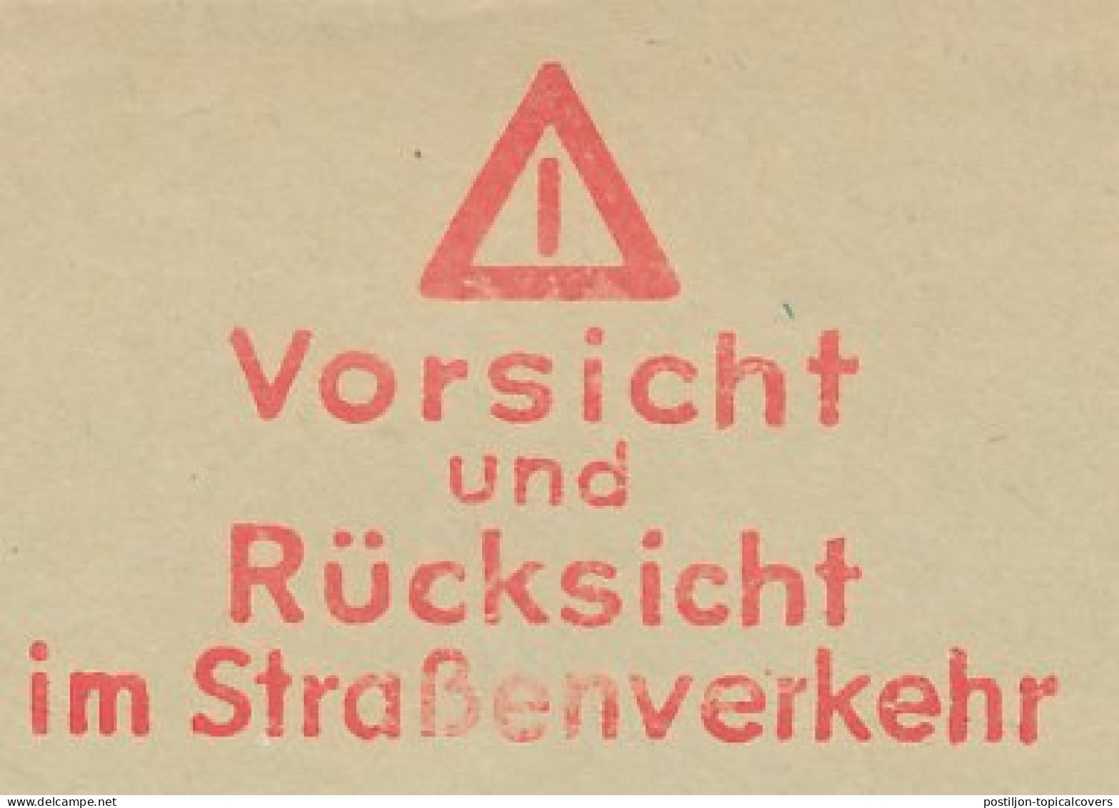 Meter Cover Germany 1955 Traffic Safety - Altri & Non Classificati