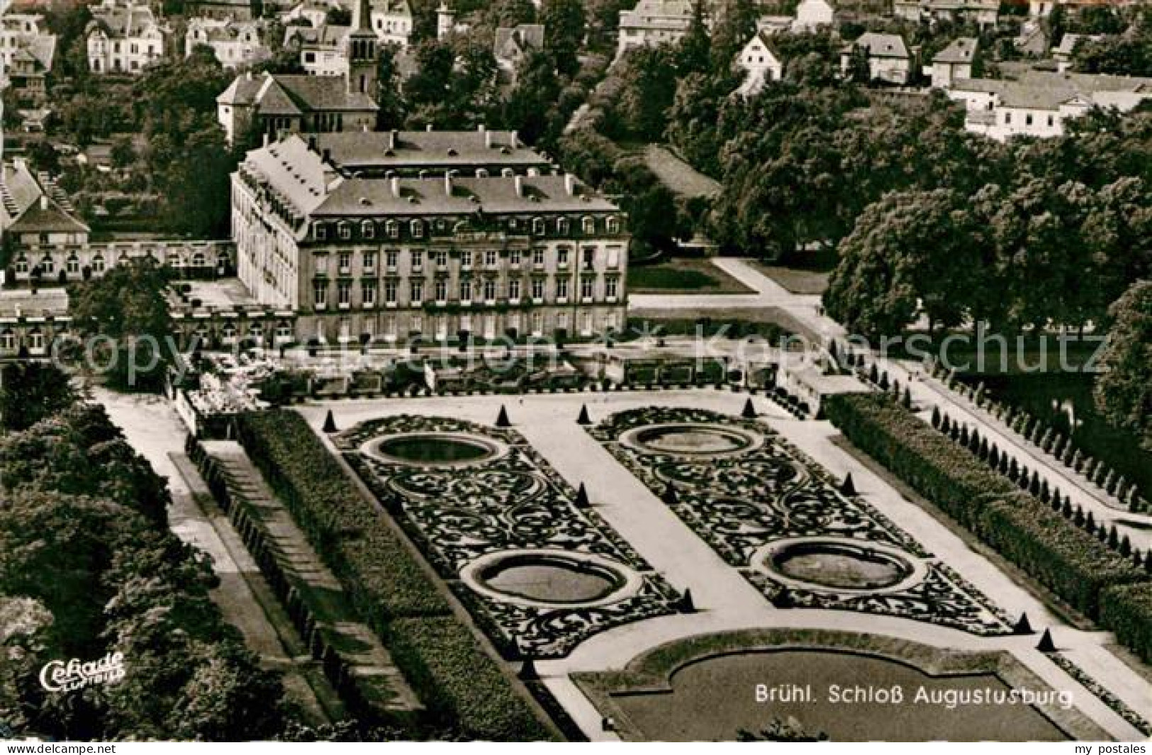 72841968 Bruehl Rheinland Schloss Augustusburg Fliegeraufnahme Bruehl - Brühl