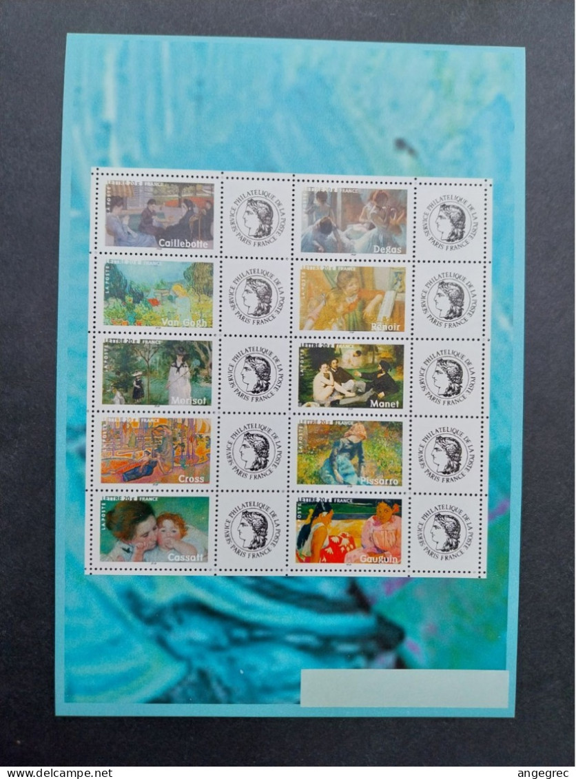 Feuillet 2006 Personnalisé  Les Impressionnistes  F 3866 A à 3875A  Neuf **  Logo Cérès - Unused Stamps