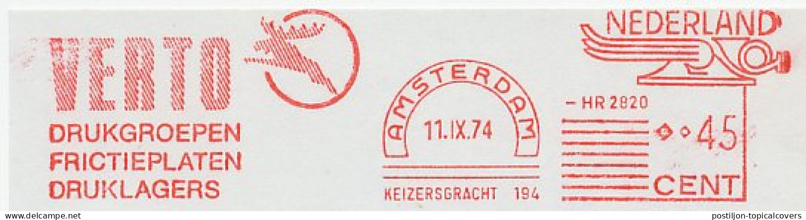 Meter Cut Netherlands 1974 Moose - Elk - Other & Unclassified