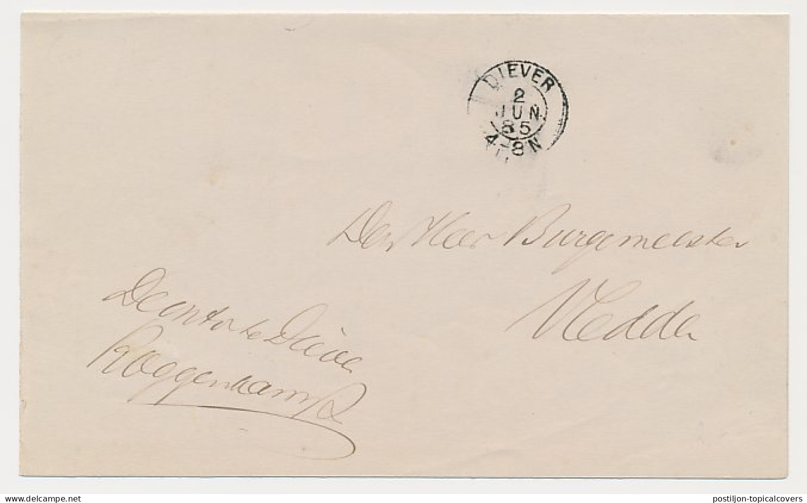 Kleinrondstempel Diever 1885 - Unclassified