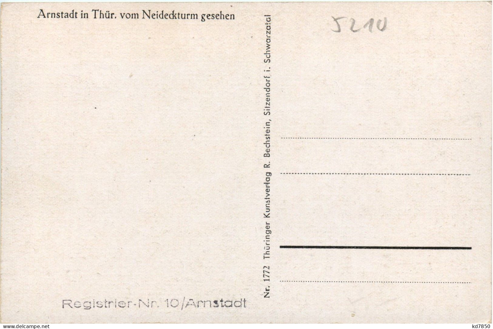 Arnstadt/Thür. - Vom Neideckturm Gesehen - Arnstadt