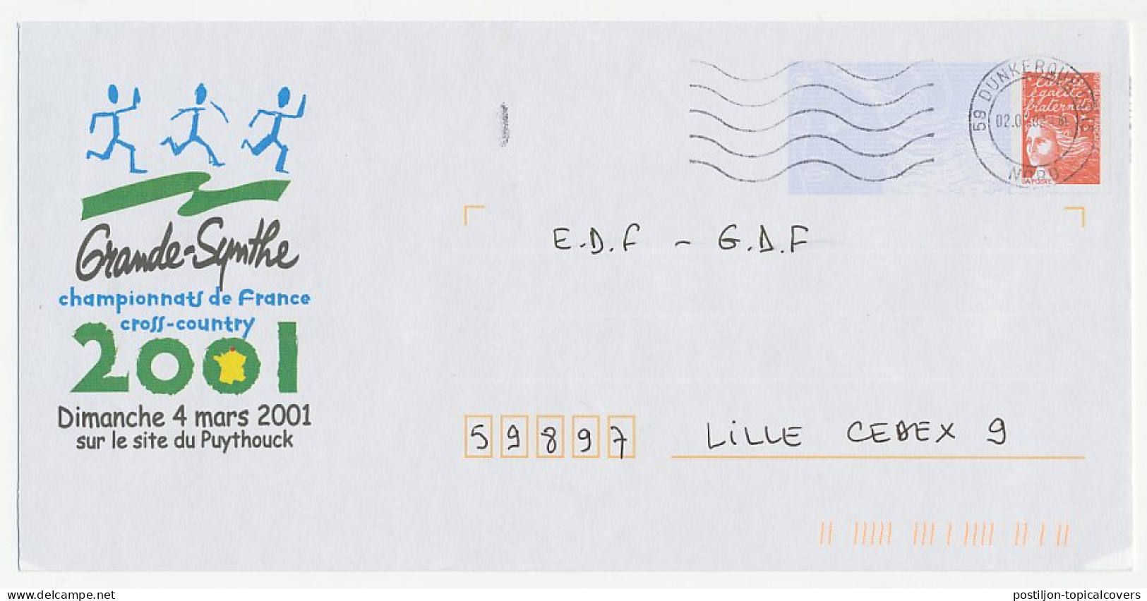 Postal Stationery / PAP France 2002 Cross Country - Championship - Autres & Non Classés