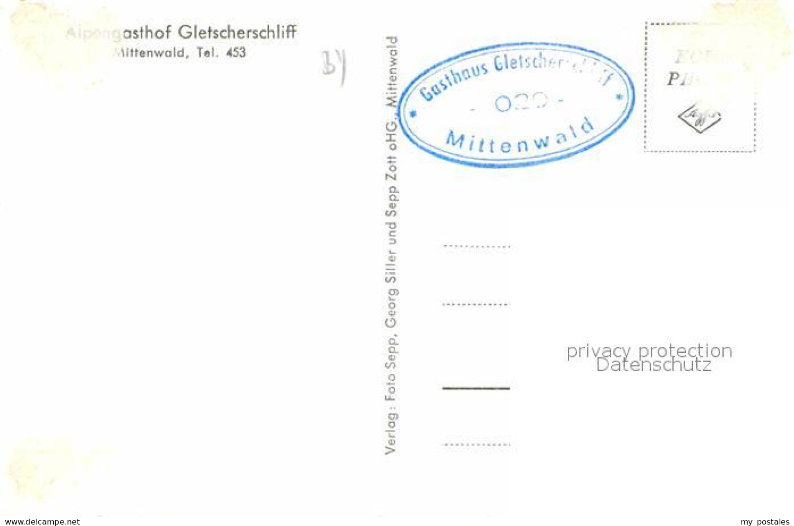 72841930 Mittenwald Bayern Gasthof Gletscherschliff Alpen Mittenwald - Mittenwald