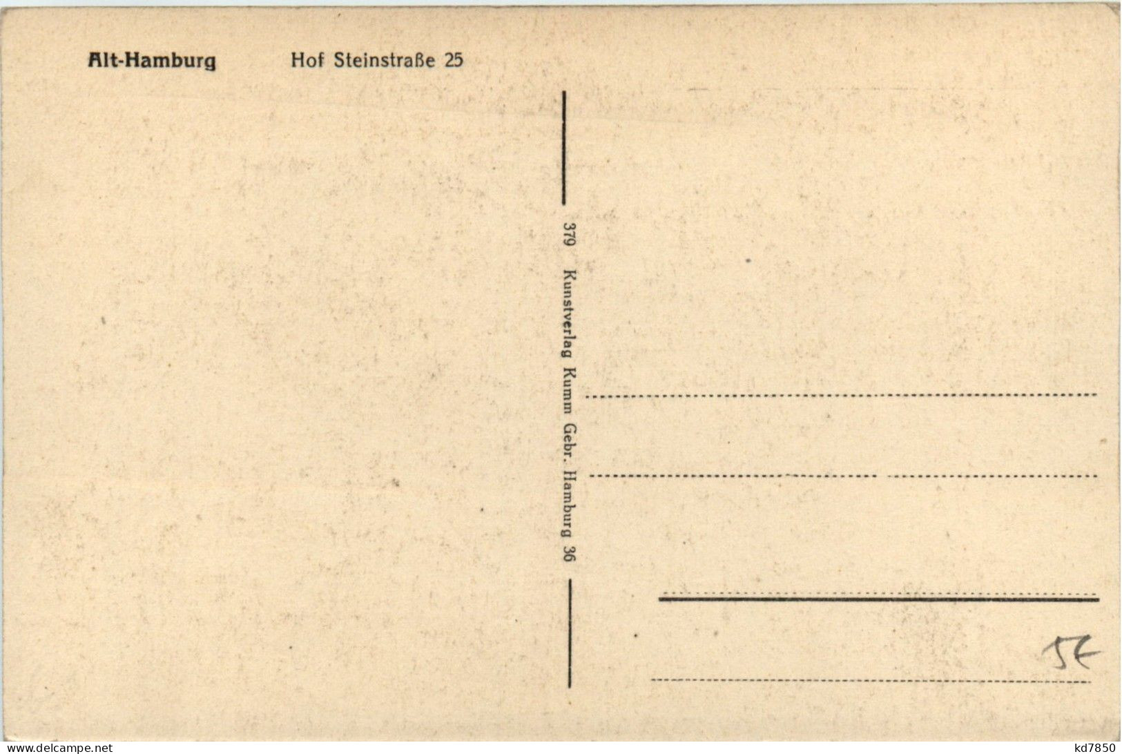 Hamburg - Steinstrasse Hof 25 , Alt-Hamburg - Autres & Non Classés