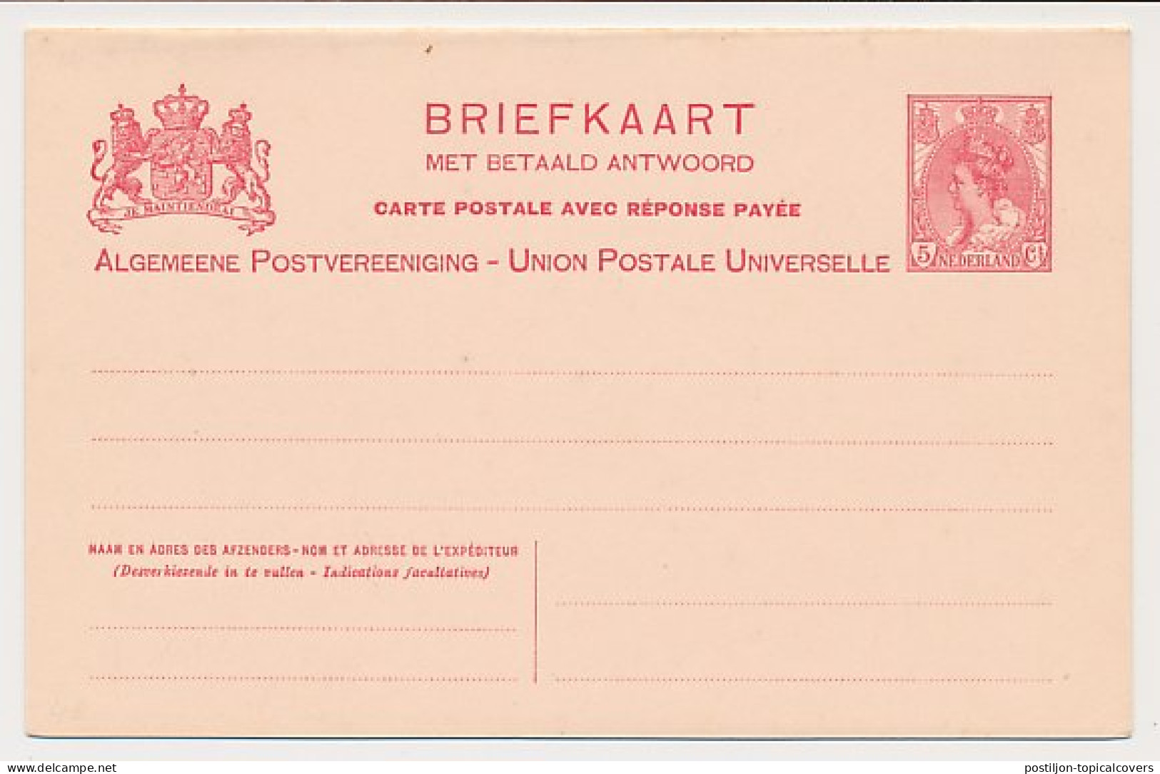 Briefkaart G. 72 Z-1 - Postal Stationery