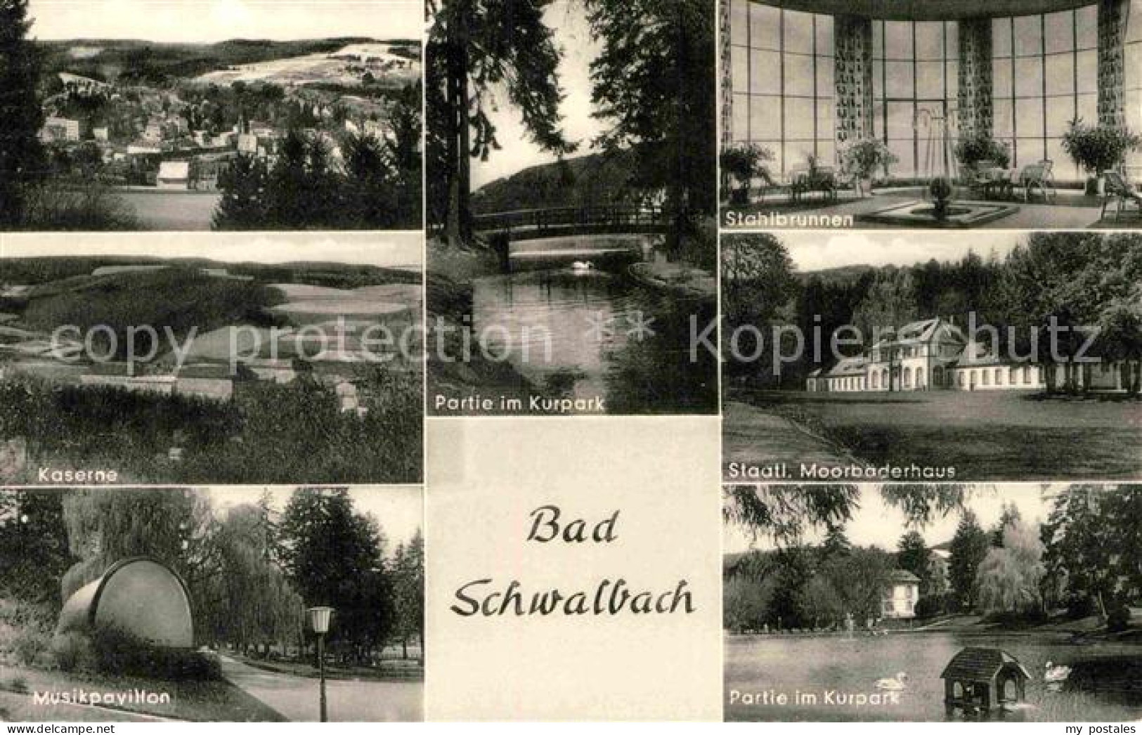 72841907 Bad Schwalbach Panorama Kaserne Musikpavillon Kurpark Stahlbrunnen Moor - Bad Schwalbach