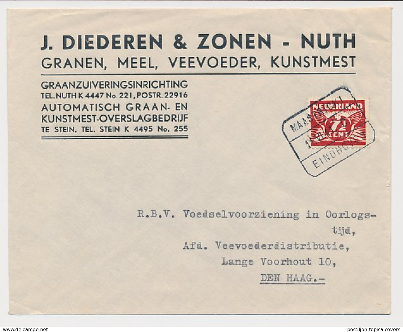 Treinblokstempel : Maastricht - Eindhoven C 1941 - Non Classés