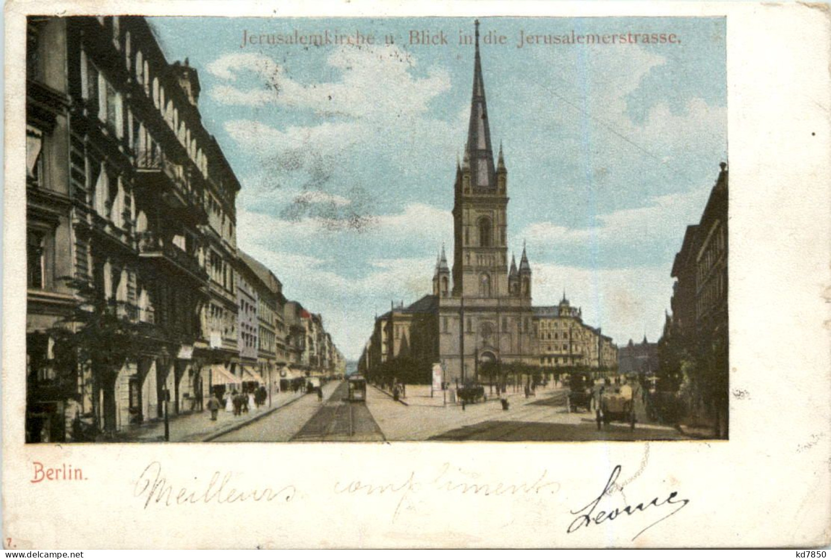 Berlin, Jerusalemkirche Und Blick In Die Jerusalemstrasse - Andere & Zonder Classificatie