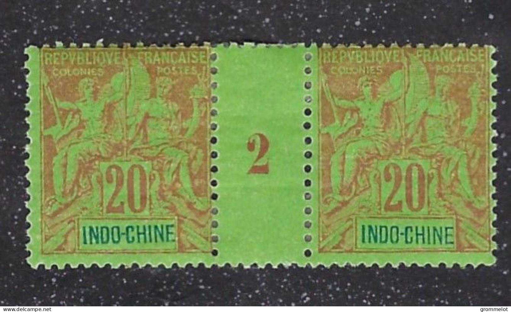 INDO-CHINE: N° 9  ,millésime 2, Neuf Marque De Charnière, Très Frais - Unused Stamps