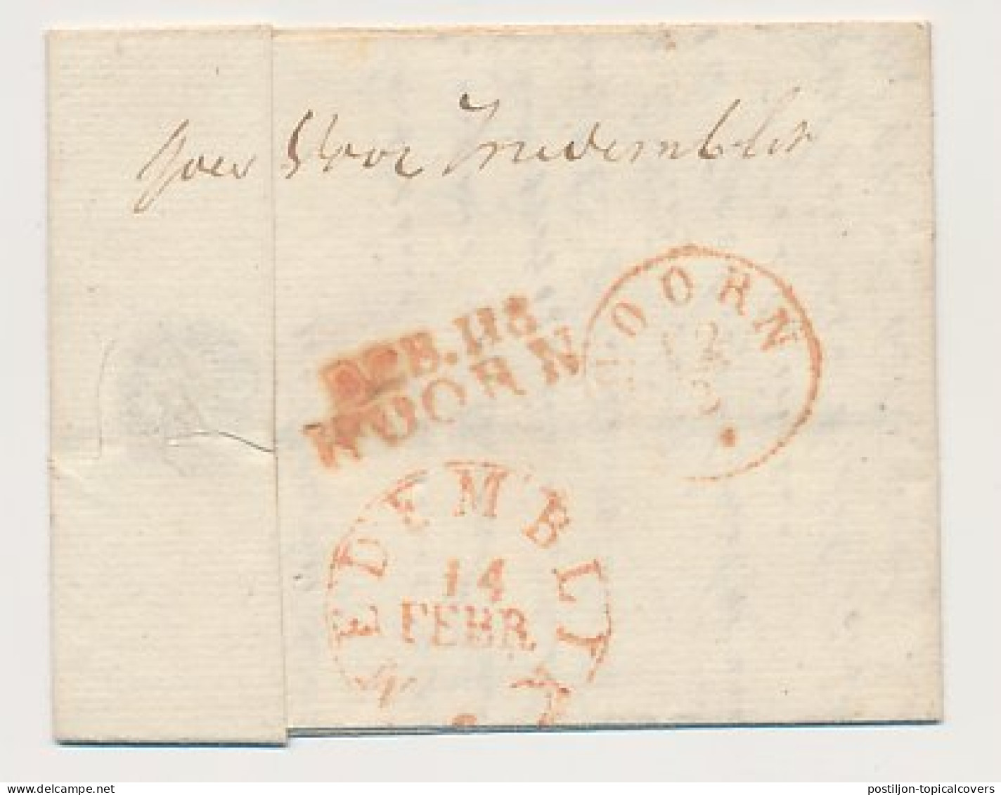 Uitgeest - Beverwijk - DEB.118 HOORN - Andijk - Medemblik 1839 - ...-1852 Préphilatélie