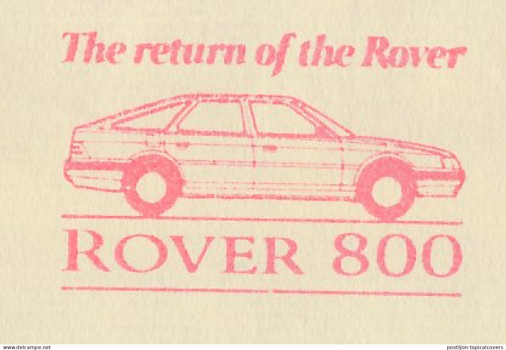 Meter Cover Netherlands 1990 Car - Rover 800 - Auto's