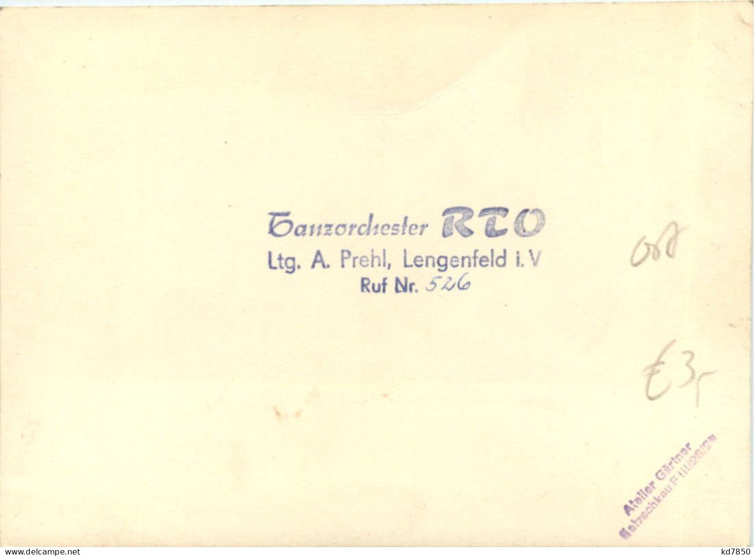 Lengenfeld I. V., Tanzorchester RTO - Other & Unclassified