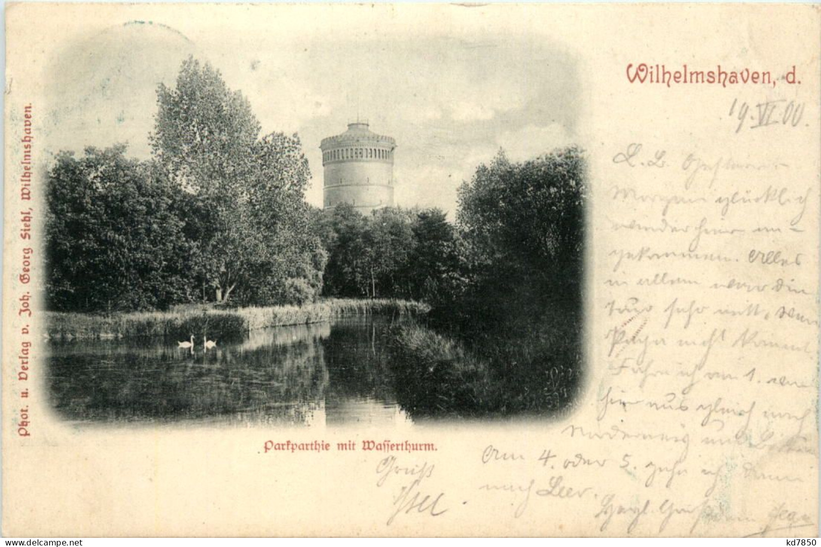 Wilhelmshaven - Parkpartie Mit Wasserturm - Wilhelmshaven