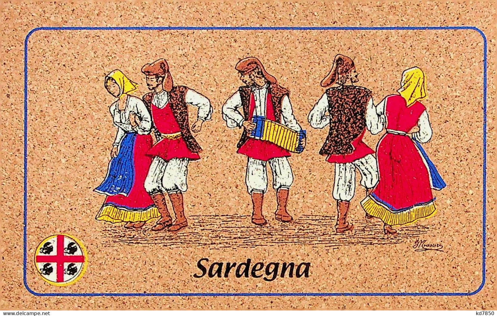 Sardegna - Costumi - Karte Aus Kork - Other & Unclassified