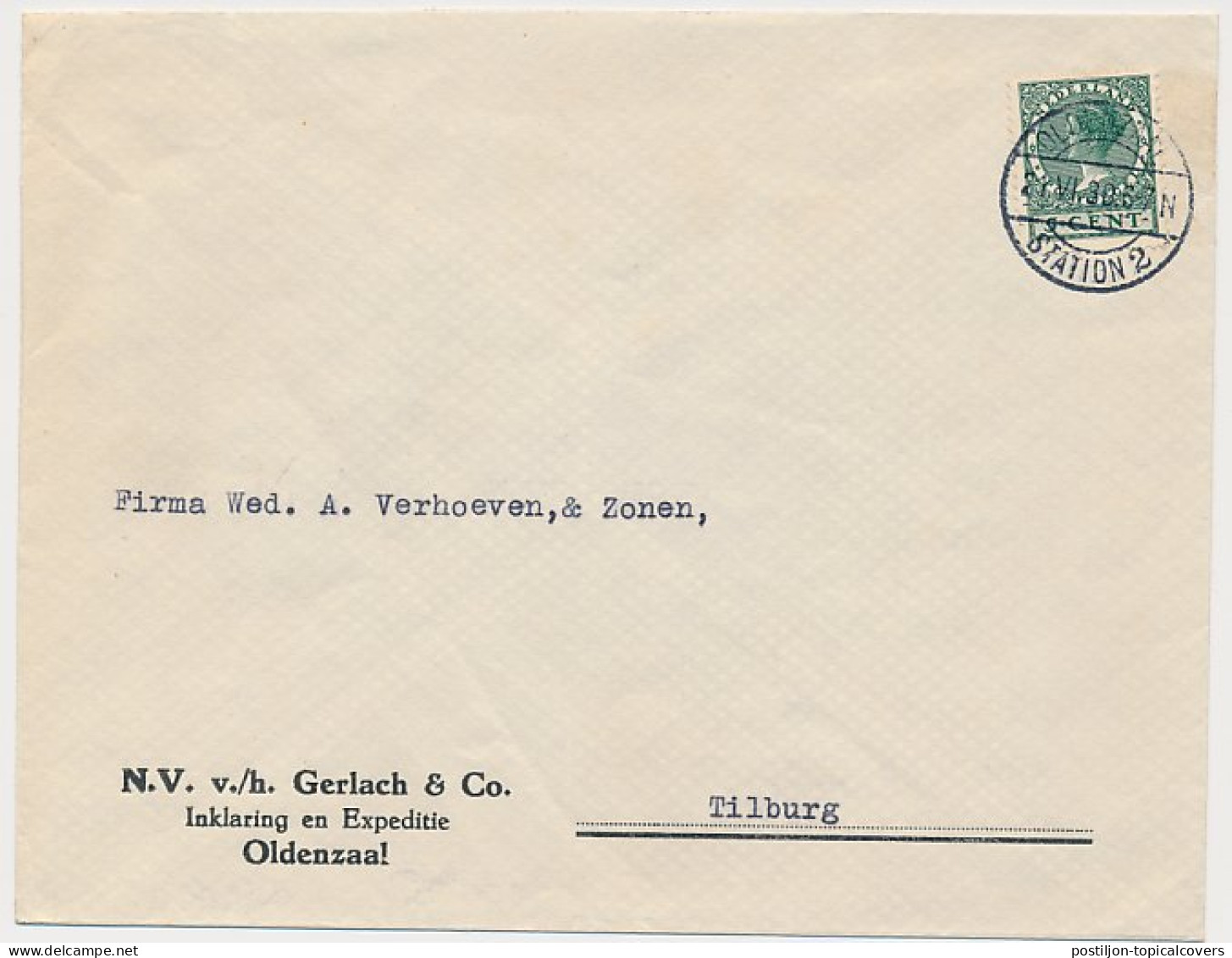 Firma Envelop Oldenzaal 1939 - Inklaring - Expeditie - Ohne Zuordnung