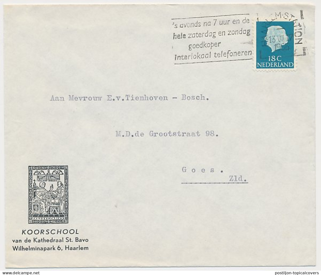 Envelop Haarlem 1965 - Koorschool Kathedraal St. Bavo - Ohne Zuordnung